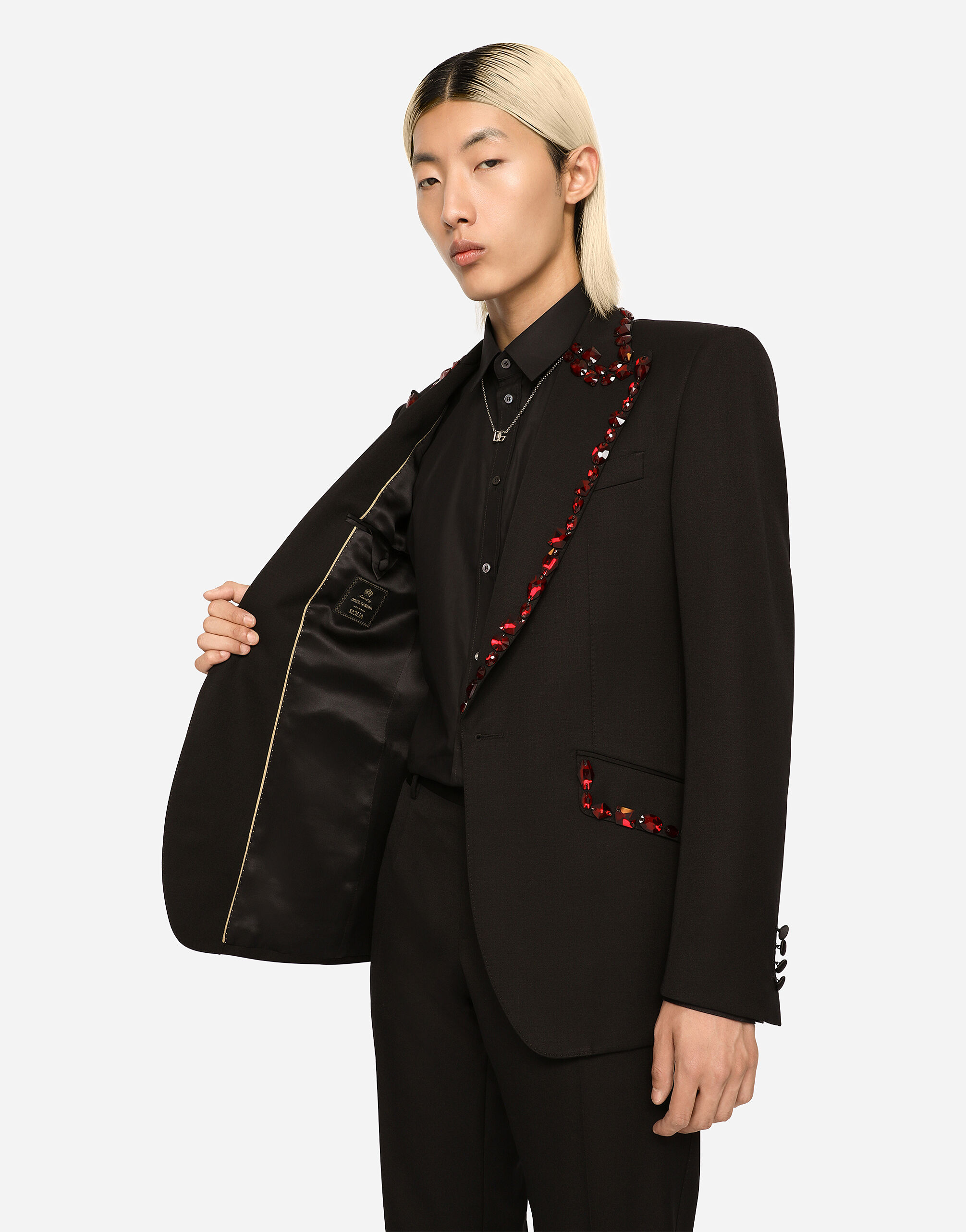 Dolce and gabbana red suit top