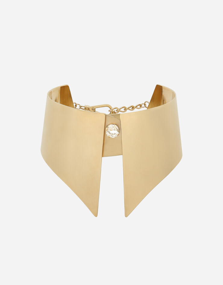 Dolce & Gabbana Rigid metal shirt collar necklace Gold WNP8S3W1111