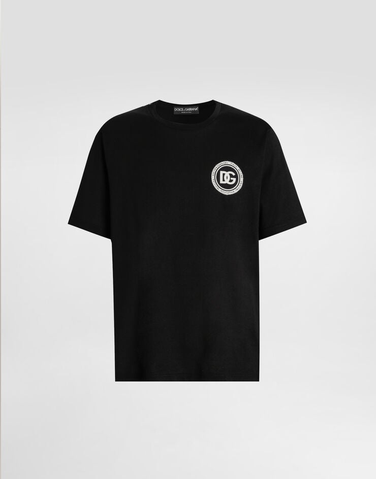 Dolce & Gabbana Jersey t-shirt with patch Dolce & Gabbana Jersey t-shirt with patch Black G8PN9ZG7PZF
