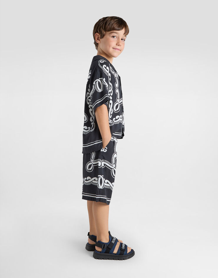 Dolce & Gabbana Batik shirt with bandanna print Print L43S81FP8F7