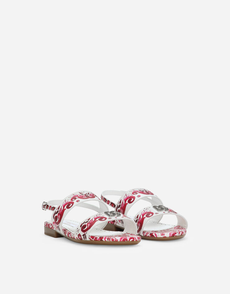 Dolce & Gabbana Printed calfskin sandals Multicolor D10819A1114