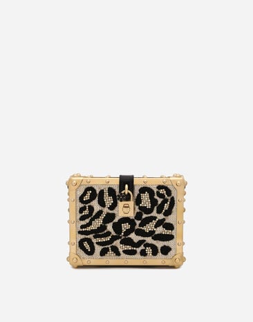 Dolce & Gabbana Tasche Dolce Box aus Satin mit Stickerei Drucken BB5970AT878