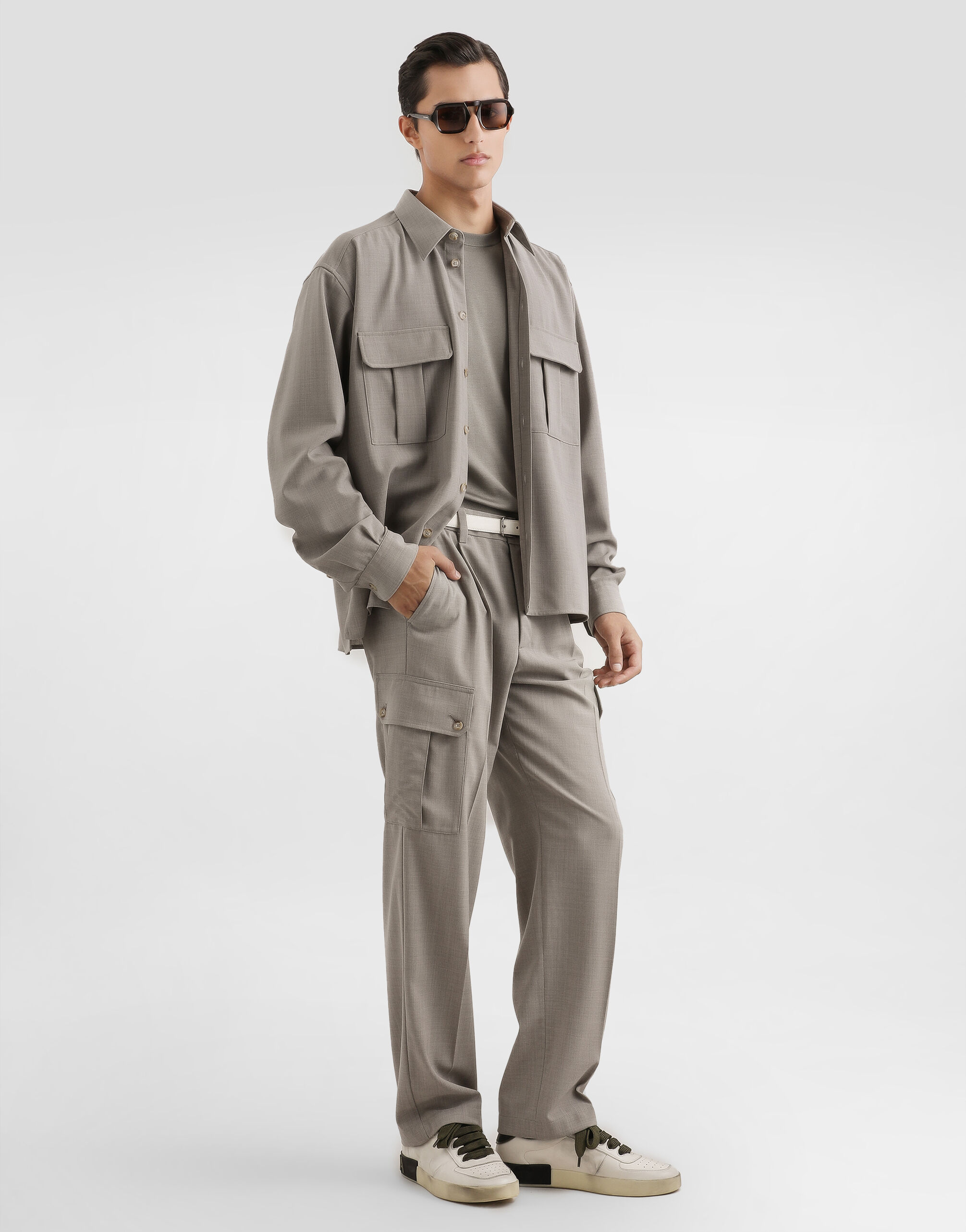 Wool canvas trousers in Multicolor for Men | Dolce&Gabbana® US