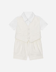 Dolce & Gabbana Short onesie with vest detail White L0EGG6HU7OM