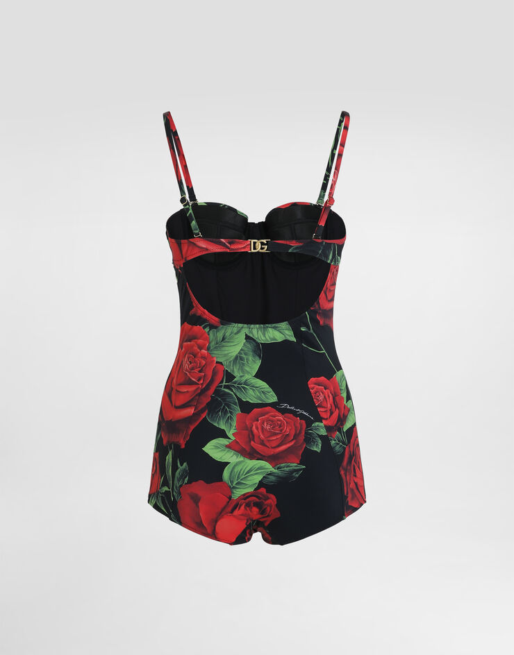 Dolce & Gabbana Rose-print balconette one-piece swimsuit Dolce & Gabbana Rose-print balconette one-piece swimsuit Multicolor O9A13JON0FR
