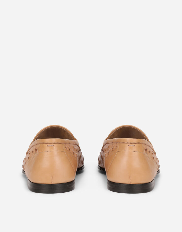 Dolce & Gabbana Slippers de avestruz Beige A50391A8M91