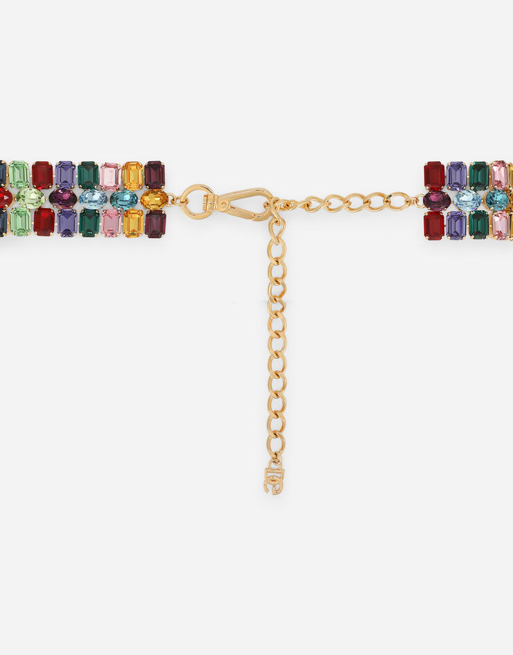 Dolce & Gabbana Belt with multi-colored rhinestones Multicolor WLO2O1W1111