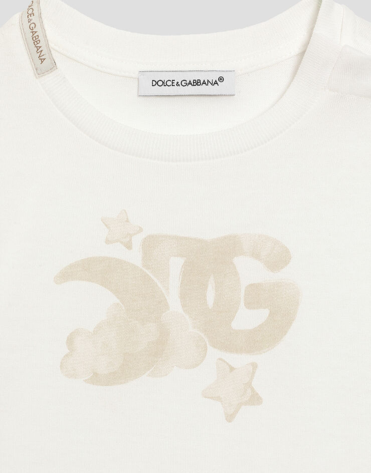 Dolce & Gabbana Футболка из джерси с логотипом DG белый L1JT7WG7O1X