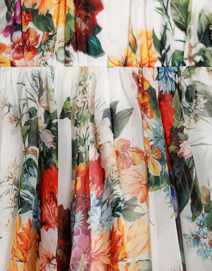 Dolce & Gabbana Robe en mousseline à imprimé fleurs Imprimé L24DI2IS1ZF