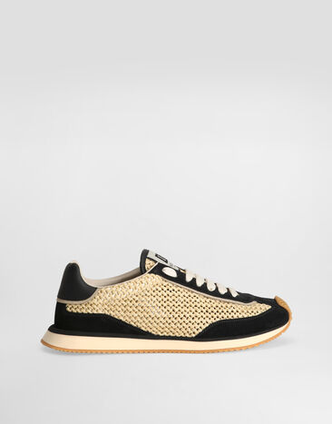 Dolce & Gabbana Mixed-material DG Cushion sneakers Beige A10867A9M63