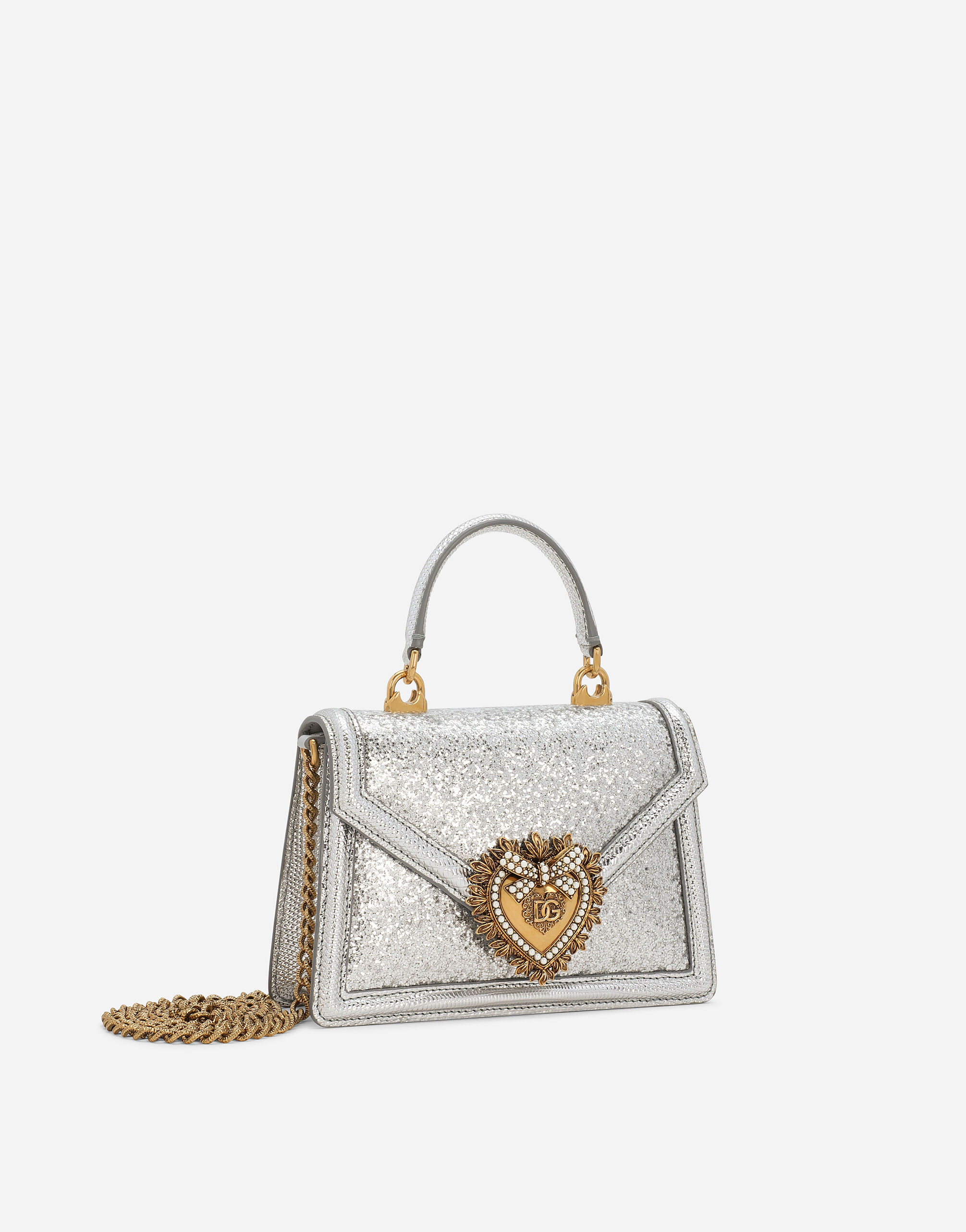 Small Devotion top handle bag in Silver for for Women Dolce Gabbana