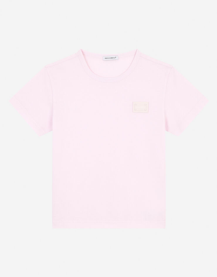 Dolce & Gabbana 标牌装饰平纹针织 T 恤 粉红 L4JT7TG7OLK