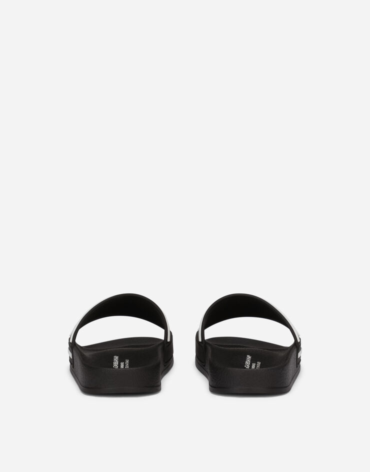 Dolce & Gabbana Rubber sliders with logo print Multicolor DD0320AQ858