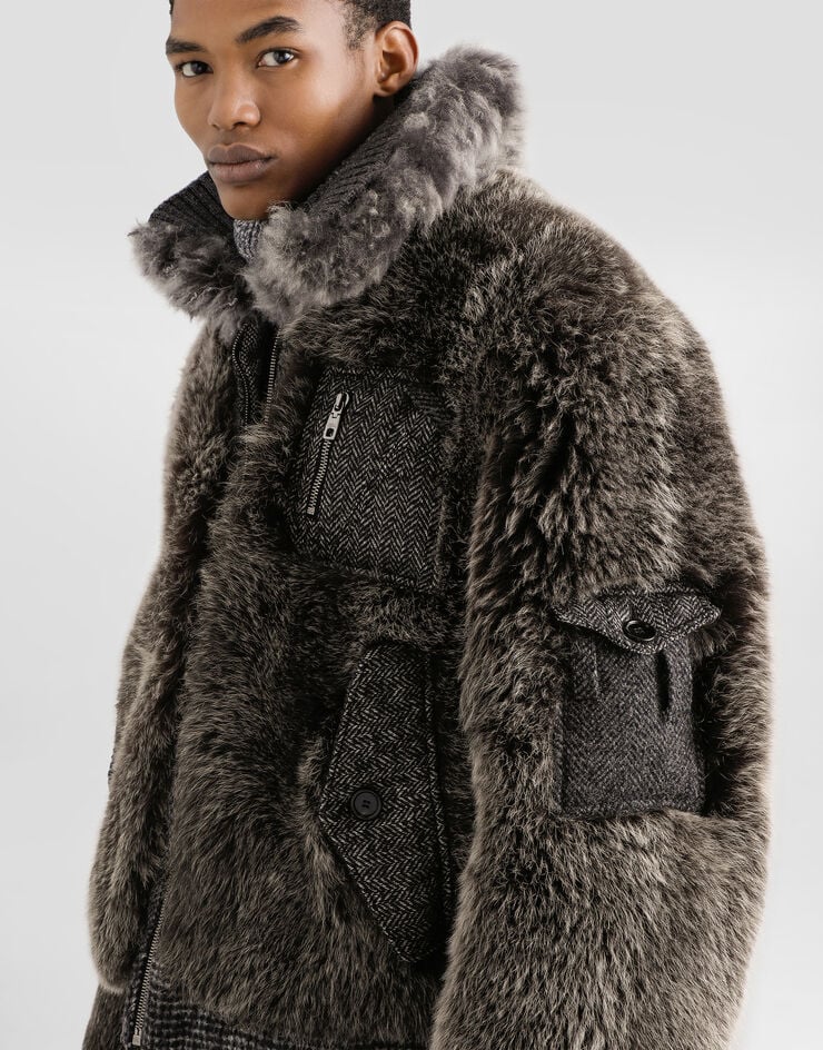 Dolce & Gabbana Single-breasted shearling coat Dolce & Gabbana Single-breasted shearling coat Brown G9BUULGJ849