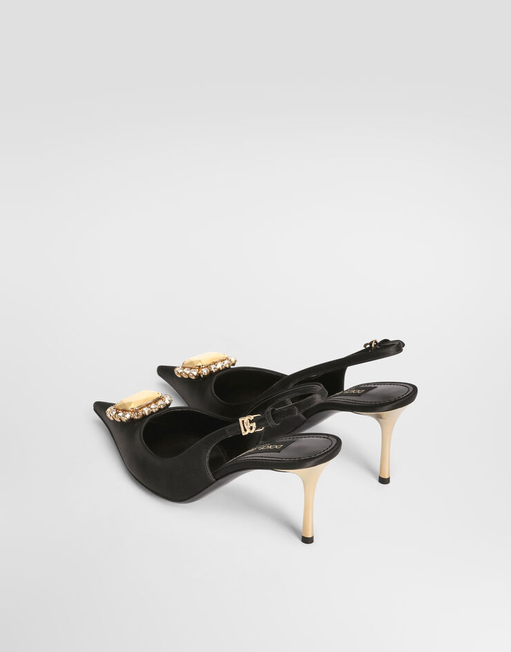 Dolce & Gabbana Satin slingback Dolce & Gabbana Satin slingback Black CG1084A7630