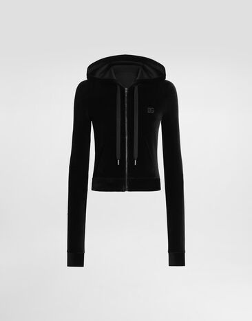 Dolce & Gabbana Chenille sweatshirt Black F9U86ZFUGUE