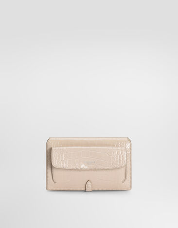 Dolce & Gabbana Alligator crossbody minibag Beige BM2766A2T69