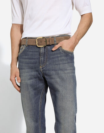 Dolce & Gabbana Suede belt Brown BC4883AT441