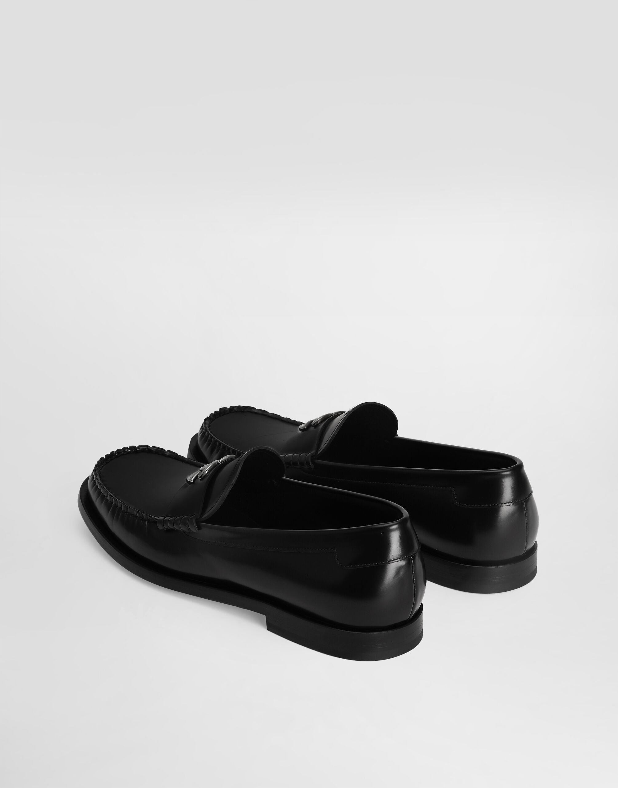 Brushed calfskin loafers in Black for Men | Dolce&Gabbana® US