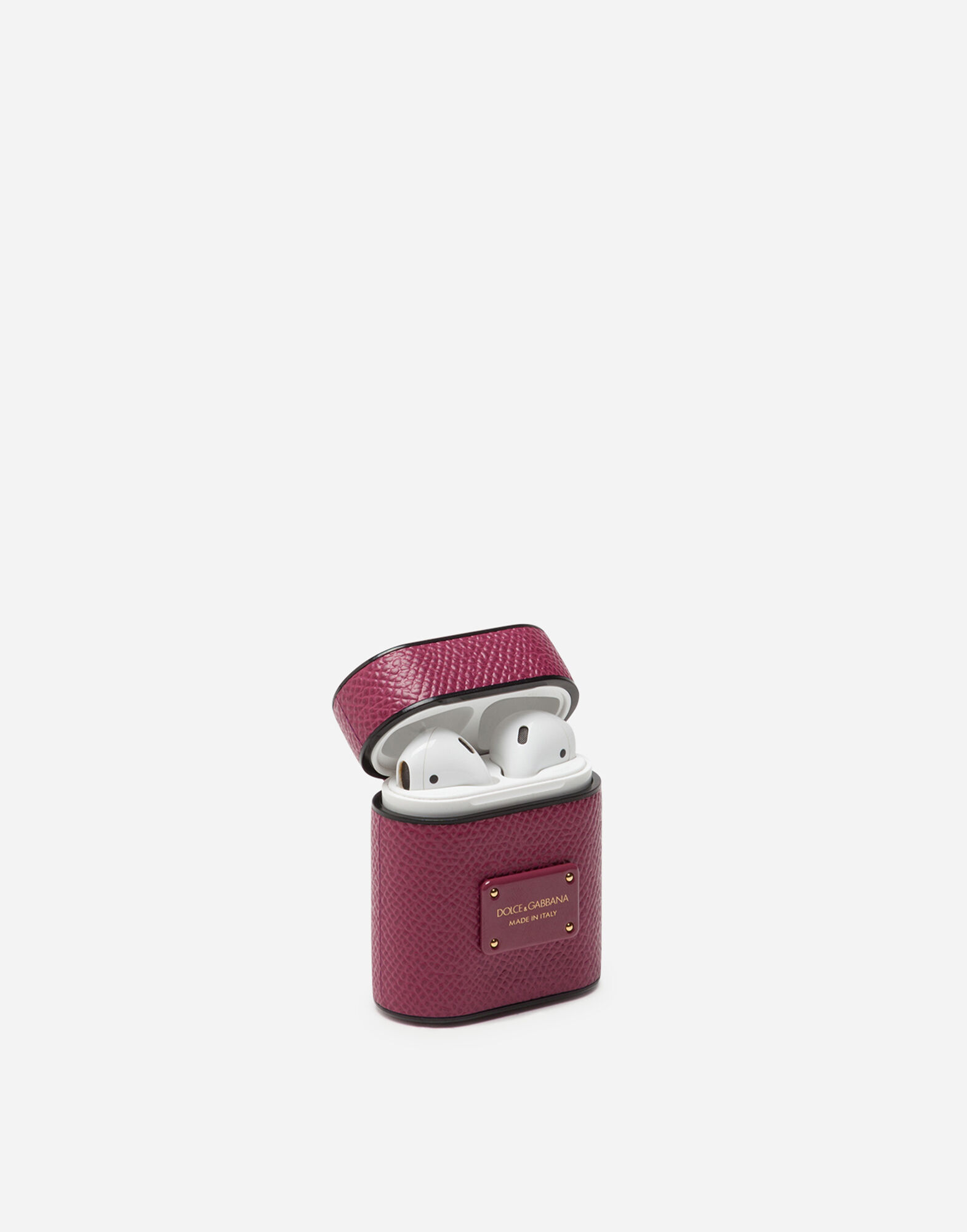 Dauphine calfskin airpods case in FUCHSIA for Women Dolce Gabbana US