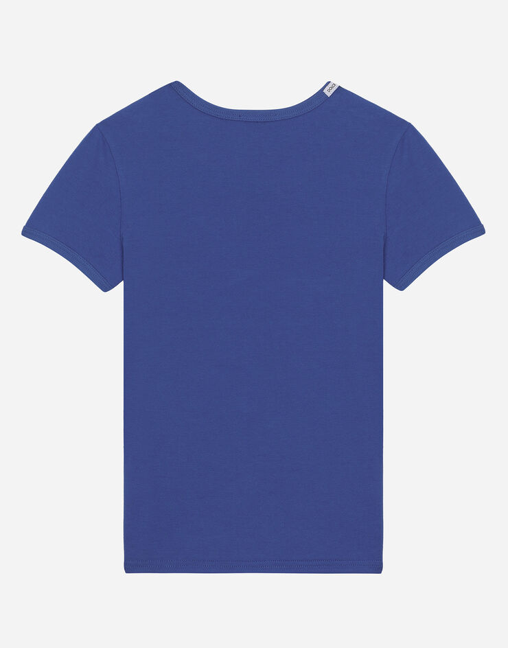 Dolce & Gabbana Short-sleeved jersey T-shirt two-pack Blue L4J703G7OCU