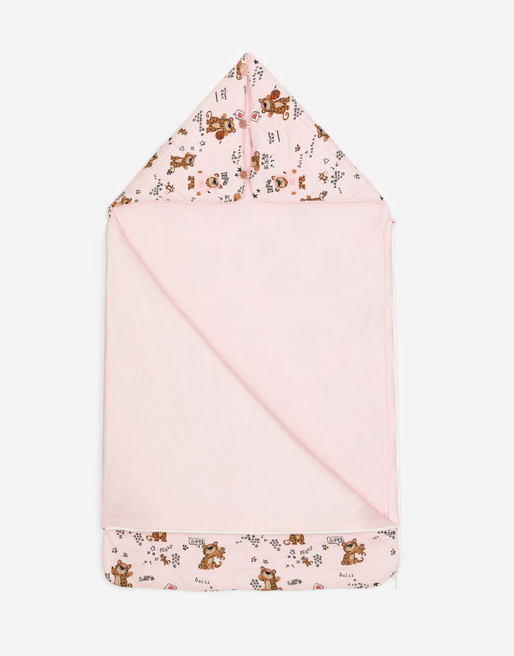 Dolce & Gabbana Sacco nanna in jersey stampa baby leo Pink LNJAD6G7G4M