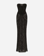 Dolce&Gabbana Long lace corset dress Multicolor FTCGNDG8JW1