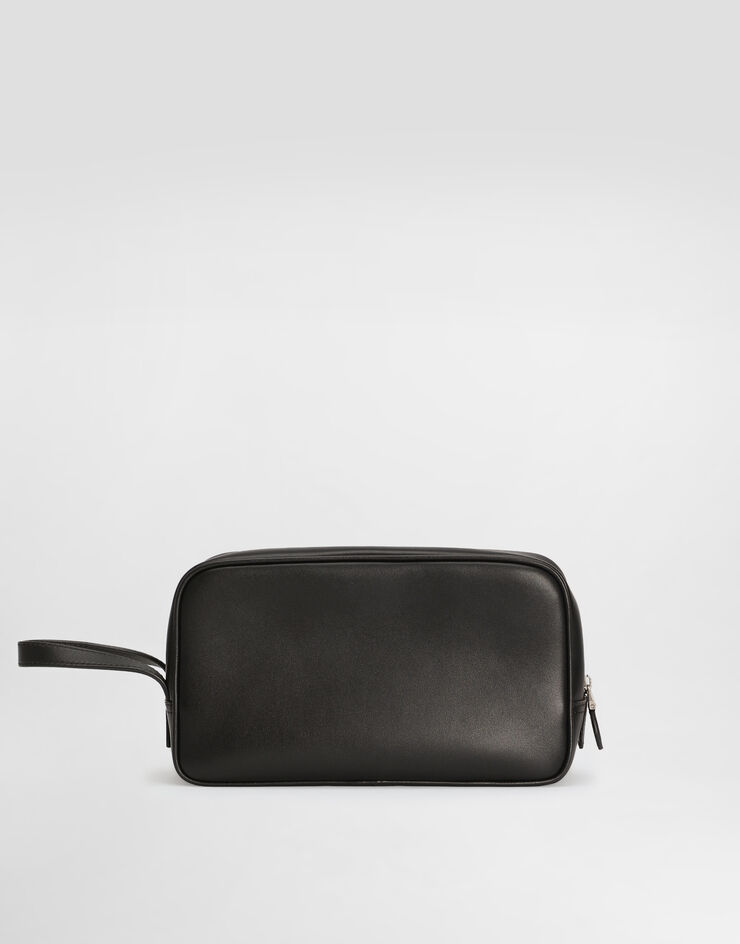 Dolce & Gabbana Woven plongé calfskin necessaire Black BT3310AN419