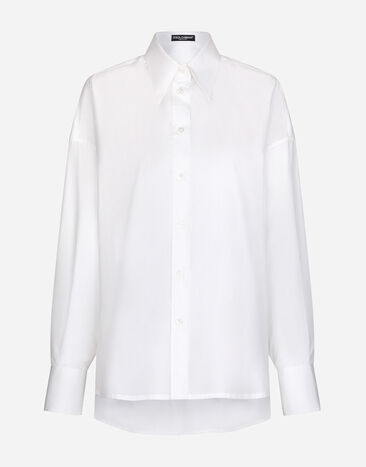 Dolce & Gabbana Oversize poplin shirt White F5N84TFU5TI