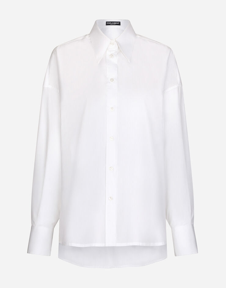 Dolce & Gabbana Oversize poplin shirt White F5N84TFU5TI