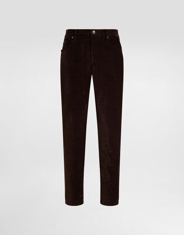 Dolce & Gabbana Cotton and cashmere regular trousers Brown GYJCCTGJ589
