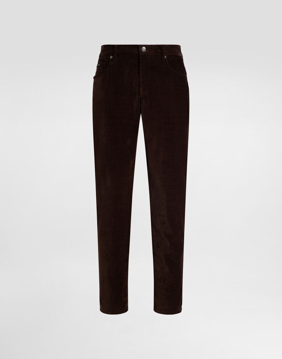 Cotton and cashmere regular trousers