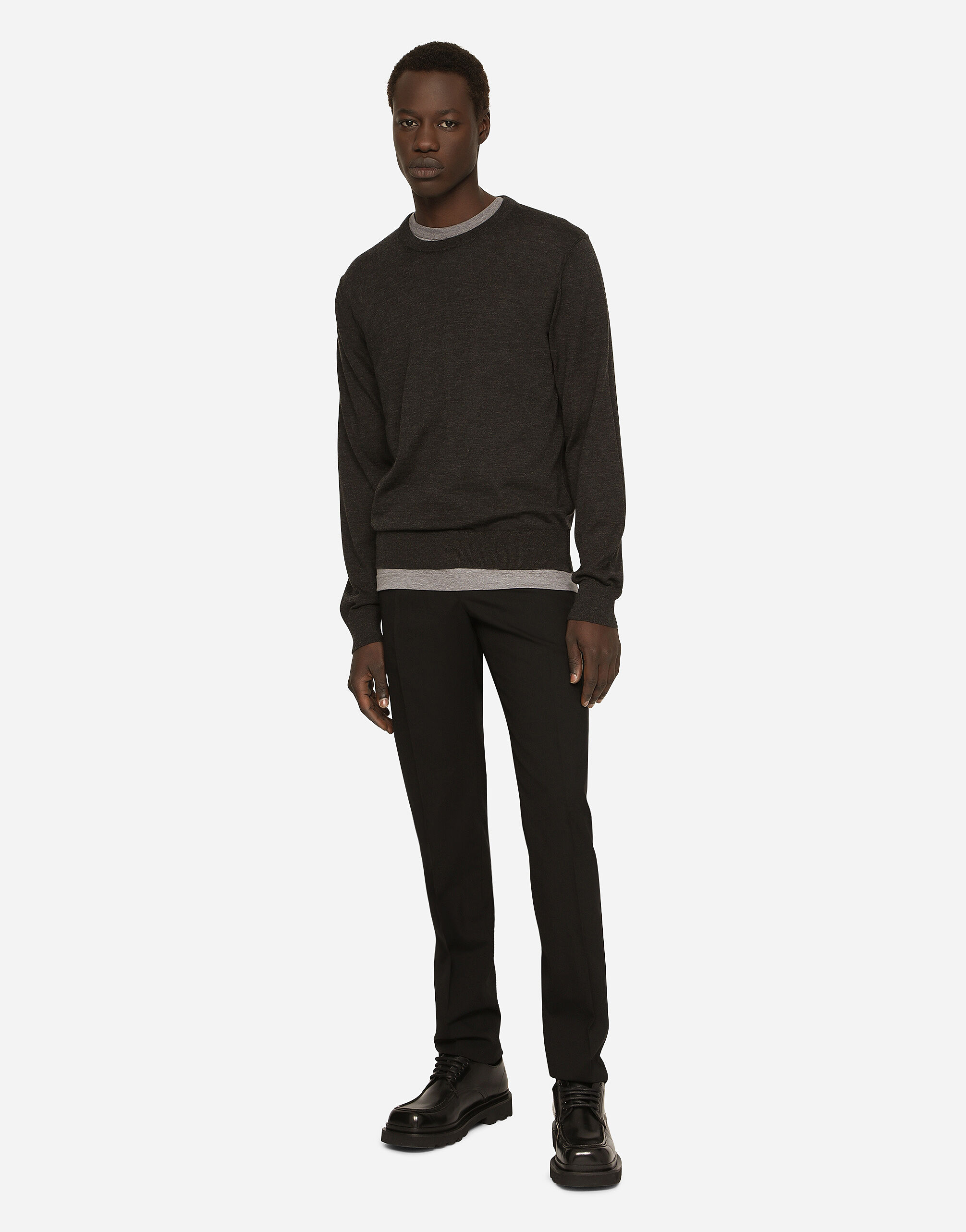 ダークグレーのメンズ スカーフトップス プリントツイル | Dolce&Gabbana®