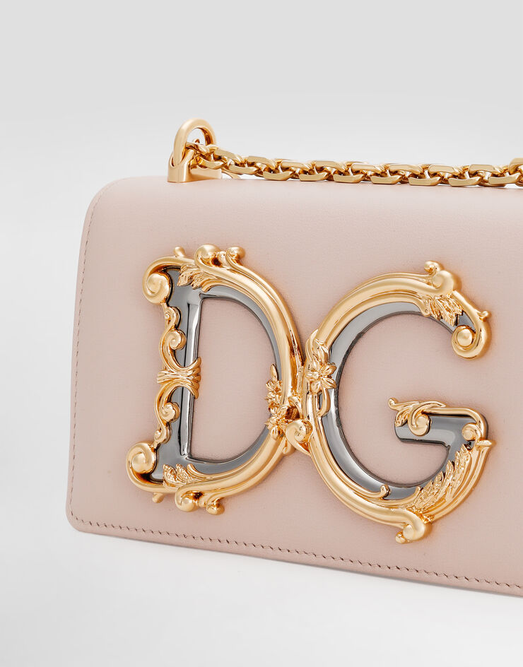 Dolce & Gabbana Calfskin DG Girls phone bag Pale Pink BI1416AW070