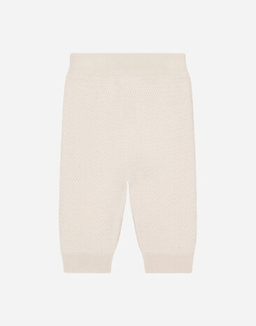 Dolce & Gabbana Basketweave-stitch knit pants Grey L1KP04JFMFB