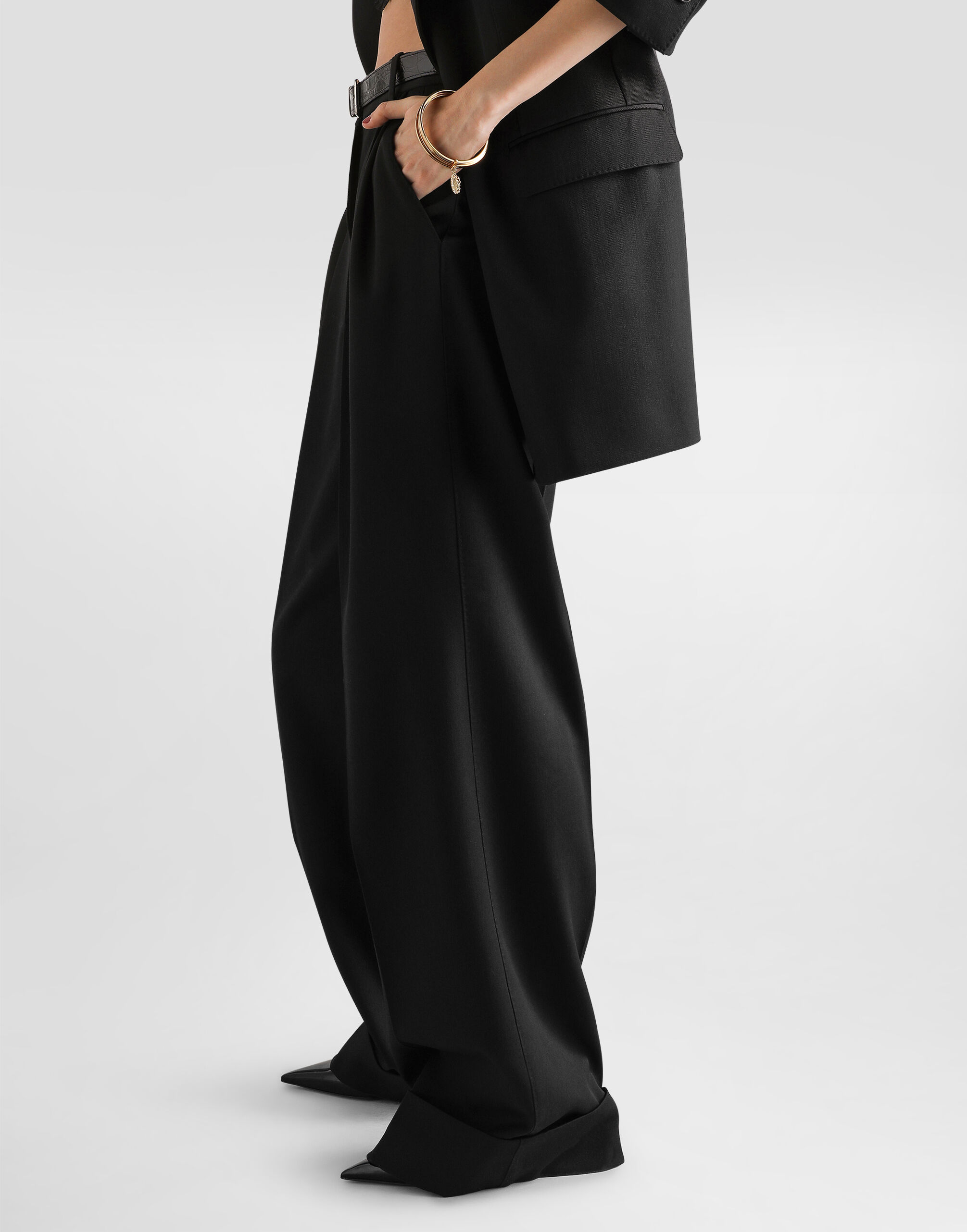 Wool gabardine trousers - thumbnail 5