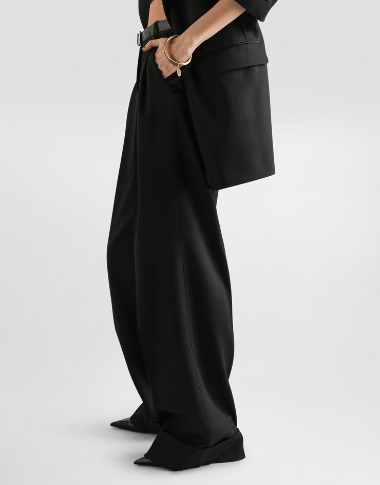 Dolce & Gabbana Wool gabardine trousers Dolce & Gabbana Wool gabardine trousers Black FTC02TFU28J