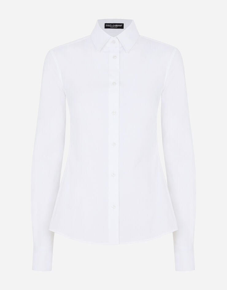 Dolce & Gabbana Stretch poplin shirt White F5G19TFUEEE