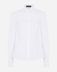 Dolce & Gabbana Stretch poplin shirt White F0D1QTFU600