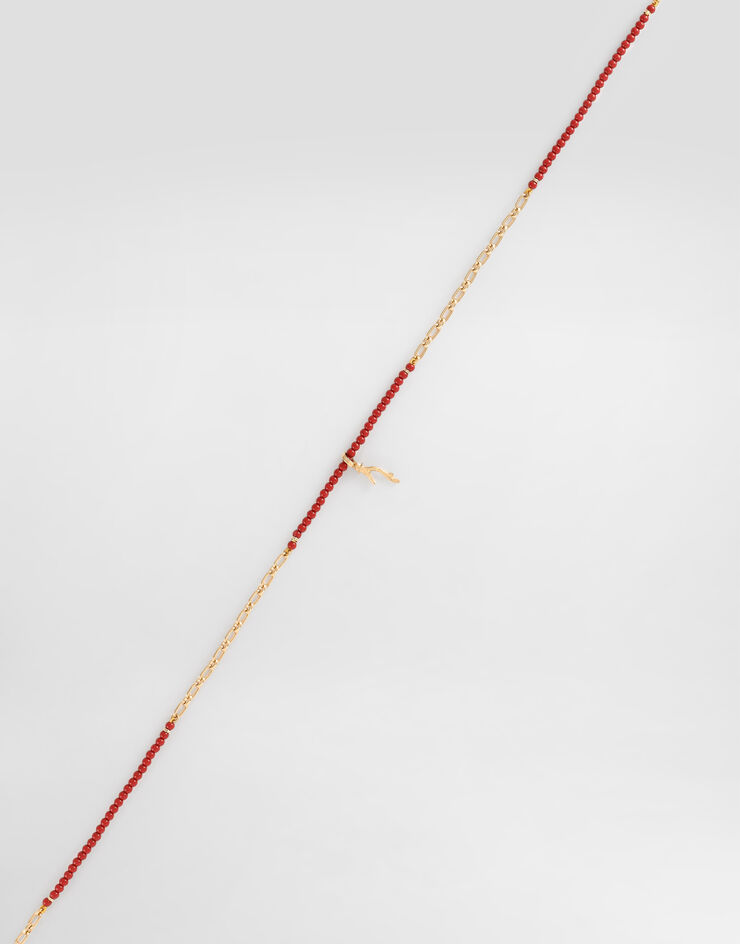 Dolce & Gabbana Metal necklace with gemstones and charms Gold WNO5C3W1111