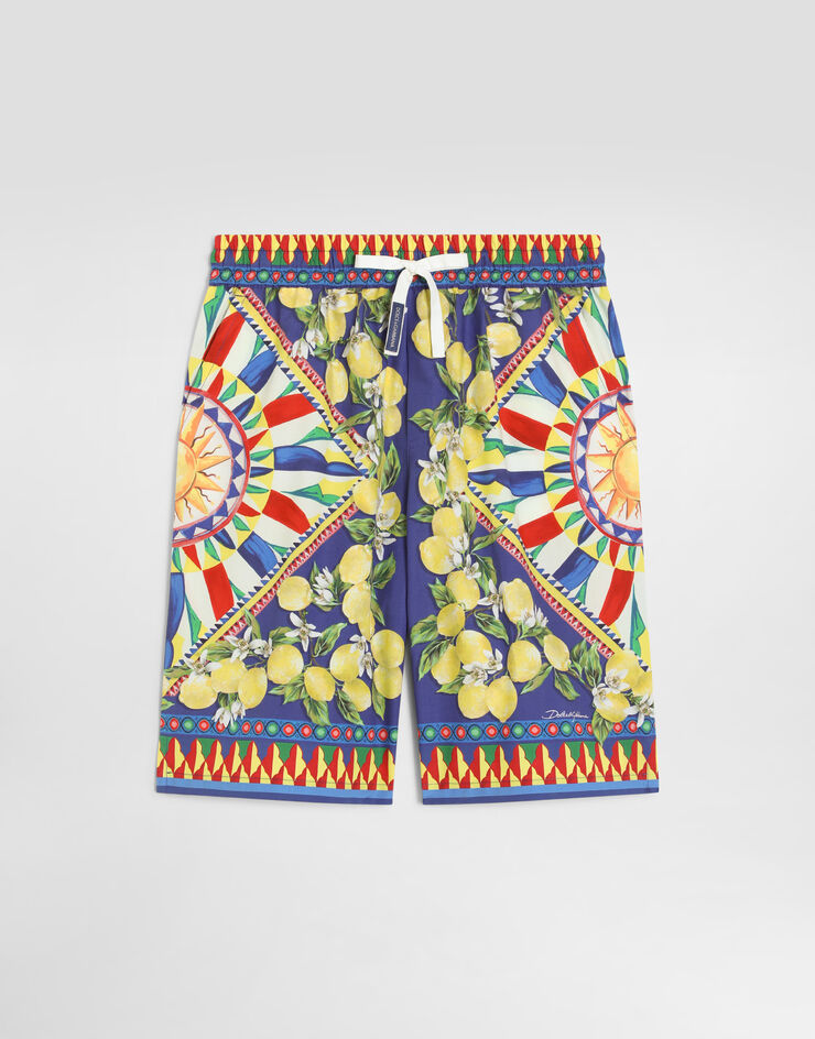 Dolce & Gabbana Carretto-print poplin bermuda shorts Multicolor L44Q27FI5PD