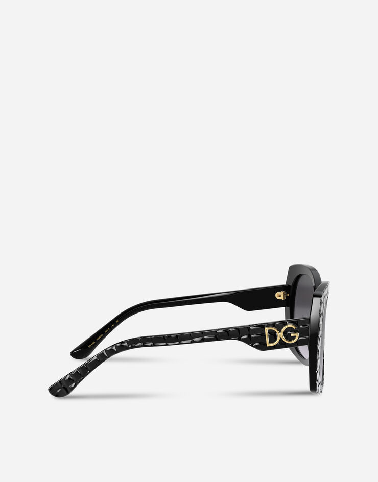 Dolce & Gabbana Occhiali da sole Print family Nero Effetto Coccodrillo VG4385VP88G