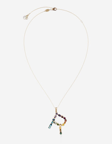 Dolce & Gabbana Anhänger Rainbow mit mehrfarbigen edelsteinen GOLD WAMR2GWMIXA