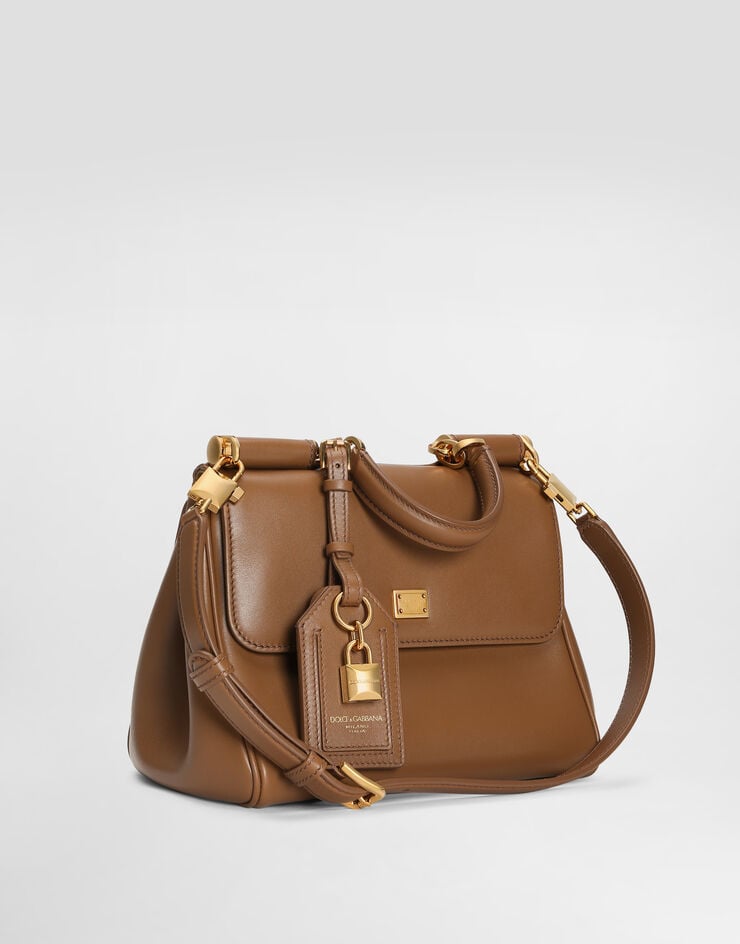Dolce & Gabbana My Sicily plongé calfskin bag Brown BB7781B7321