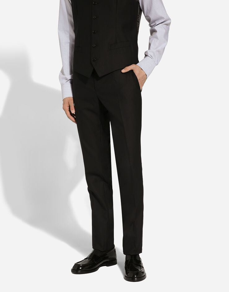 Dolce & Gabbana スーツ マルティーニフィット ウール＆シルク ブラック GK3XMTFU3H1