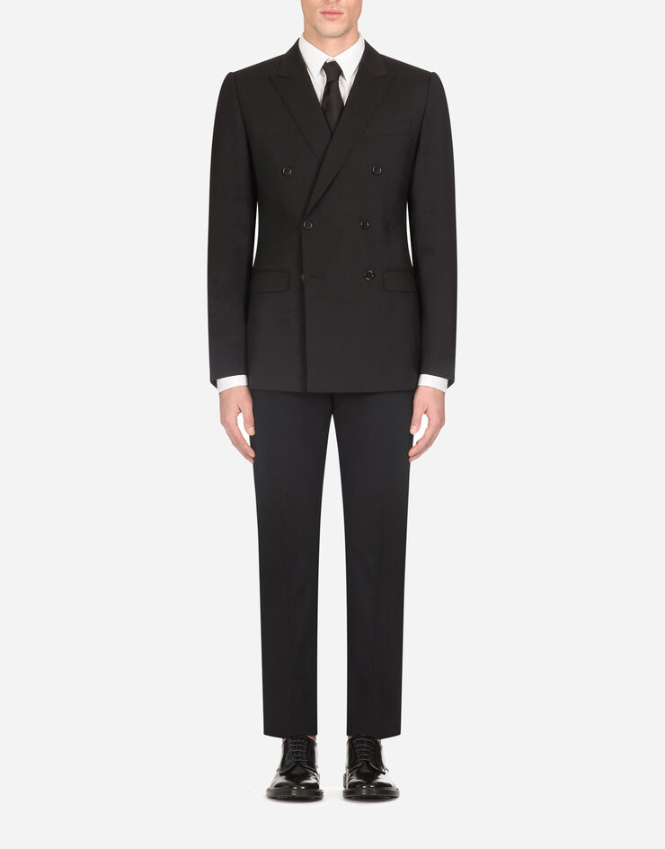 Dolce & Gabbana Double-breasted wool Martini-fit suit NERO GK7SMTFUBEC