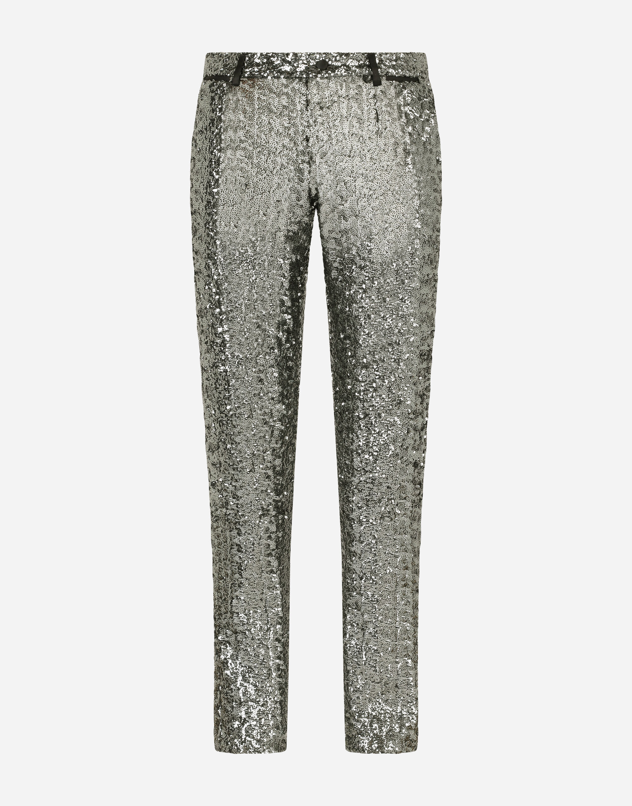 Dolce & Gabbana Tailored sequined pants Black G4HXATG7ZXD