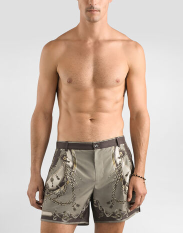 Dolce & Gabbana Cargo-print short swim boxers Multicolor M4E68TFIM7T