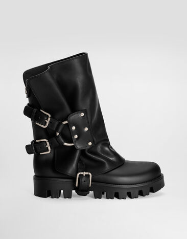 Dolce & Gabbana Rubber and calfskin ankle boots Black CT1109AX872
