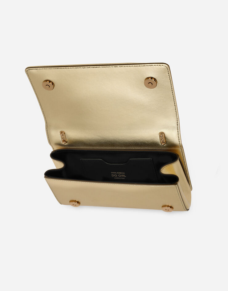 Dolce & Gabbana DG Girls phone bag in nappa mordore leather Gold BI1416AW121